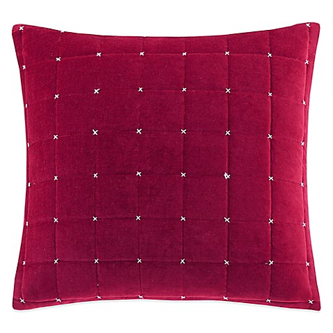 Buy Quilted Velvet Square Throw Pillow from Bed Bath & Beyond