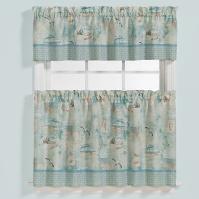 Beach Theme Shower Curtains Tier Curtains and Valances