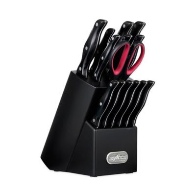 Zyliss Expert 15-Piece Knife Block Set in Black - Bed Bath ...