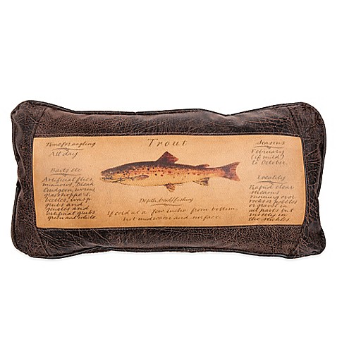 Buy Sweetwater Trading Company Trout Guide Oblong Throw Pillow in Brown from Bed Bath & Beyond