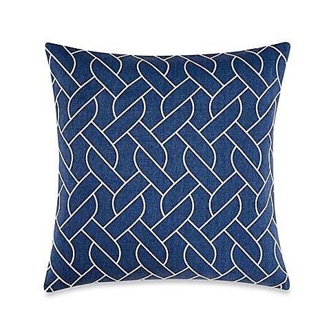 Buy Nautica Makay Square Throw Pillow in Navy from Bed Bath & Beyond