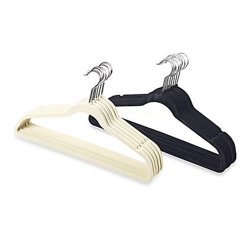 Real Simple® Heavyweight Slimline Flocked Suit Hangers (Set of 10)