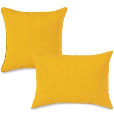 yellow outdoor pillows