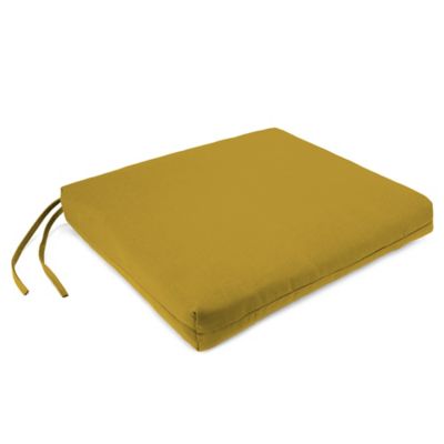 French Edge Chair Cushions in SunbrellaÂ® Canvas Maize (Set of 2)