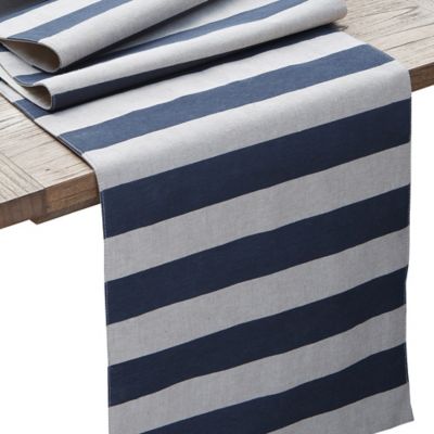 coastal runner 90 Coastal Runner Inch Table Chambray  Stripe table