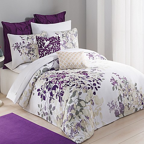 Buy Kas 174 Winchester Twin Duvet Cover in Purple from Bed Bath amp Beyond