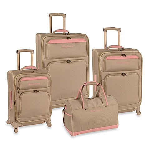 Tommy Bahama® Bahama Mama 4-Piece Luggage Set in Champagne/Pink - Bed Bath & Beyond