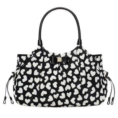 kate spade black nylon diaper bag