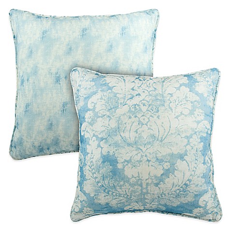 Sherry Kline Florenza Reversible Square Throw Pillow in Pacific Blue - Bed Bath & Beyond