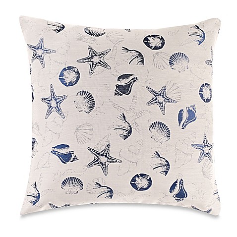 MYOP Seashell Square Throw Pillow Cover in Navy - BedBathandBeyond.ca