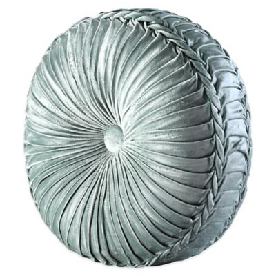 Buy J. Queen New York Kingsbridge Tufted Round Throw Pillow in French Blue from Bed Bath & Beyond