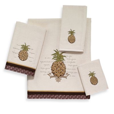 pineapple bathroom hand towels