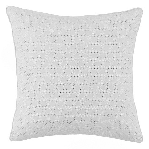 Anthology Tyler Square Throw Pillow in White - Bed Bath & Beyond