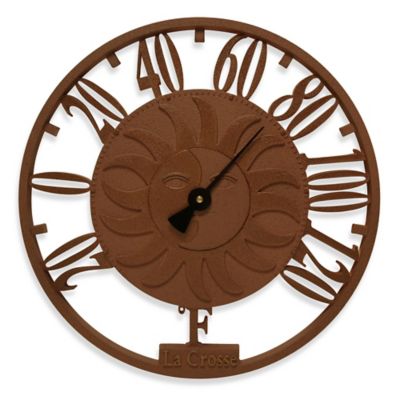 Copper Sun 24-Inch Indoor/Outdoor Clock