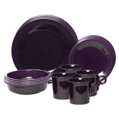Fiesta® 16-Piece Dinnerware Set in Plum - Bed Bath & Beyond