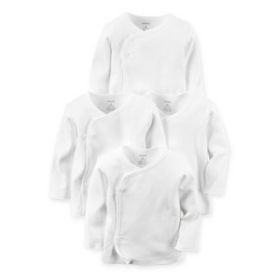 snap side carter pack preemie sleeve shirts baby undershirts carters newborn basics bedbathandbeyond