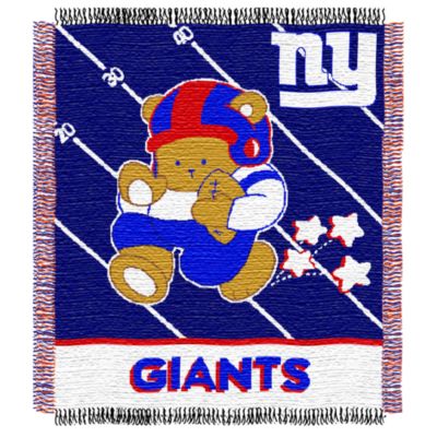 VINTAGE New York Giants NY Throw Blanket Afghan Tapestry ...