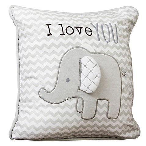 Crib Bedding Sets > Wendy Bellissimo Mix & Match Elephant Chevron Throw Pillow from Buy Buy Baby