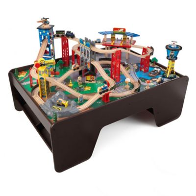 kidkraft aero city train set & table