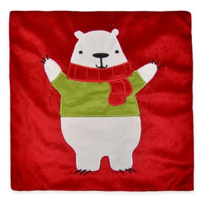 eddie bauer cozy polar bear throw pillow