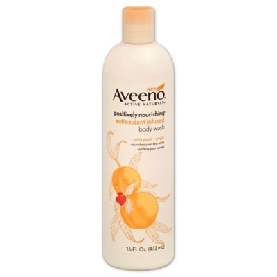 aveeno nourishing wash positively body infused antioxidant ginger peach oz