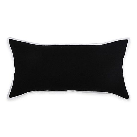 Buy Vince Camuto Basel Signature Bolster Throw Pillow in Black/White from Bed Bath & Beyond