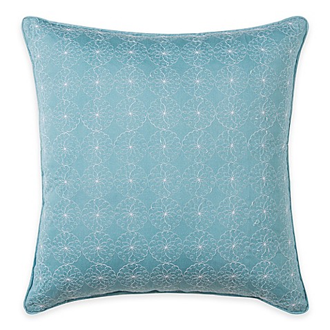 Buy Wendy Bellissimo Sunrise Eyelet Square Throw Pillow in Soft Blue from Bed Bath & Beyond