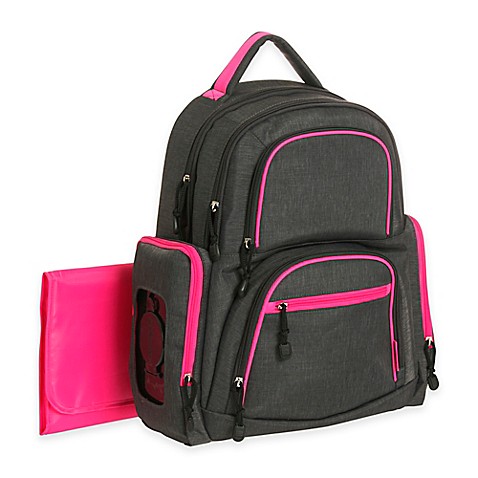 carter&#39;s® Sport Backpack Diaper Bag in Grey/Pink - buybuy BABY