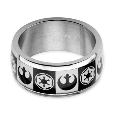 stainless steel star wars ring