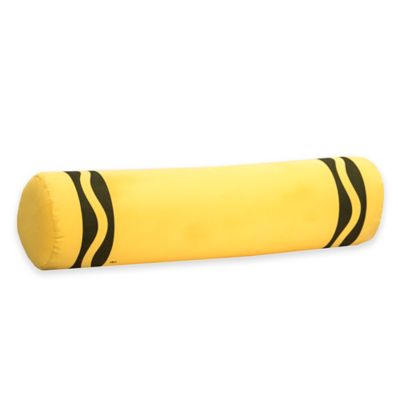 Buy Crayola® Laser Lemon Crayon Bolster Throw Pillow in Yellow from Bed