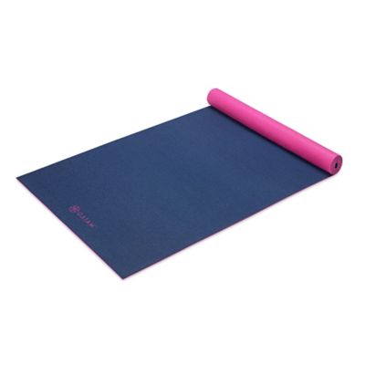 gaiam 3mm reversible navy fleur 2 color yoga mat the 3mm yoga mat from ...