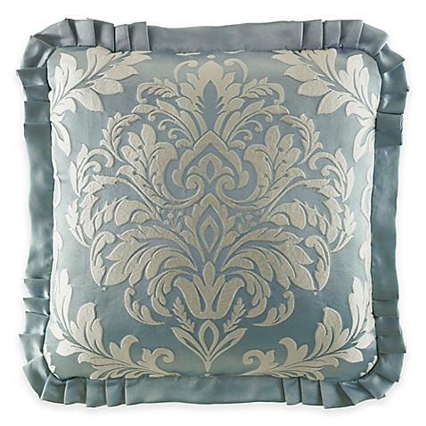 J. Queen New York Kingsbridge Square Throw Pillow in French Blue - Bed Bath & Beyond