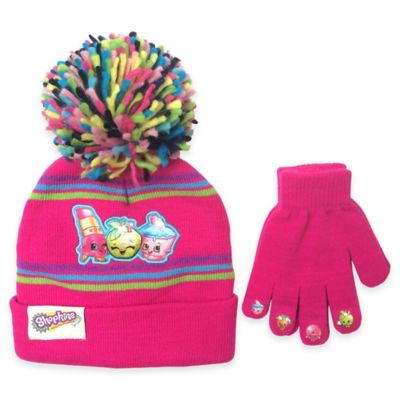 Shopkins Acrylic Hat and Glove Set in Pink - Bed Bath & Beyond