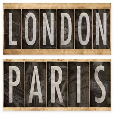 Letters and Landmarks Canvas Wall Art - www.BedBathandBeyond.com