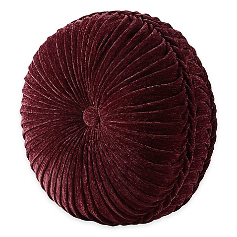 J. Queen New York Dynasty Tufted Round Throw Pillow in Red - Bed Bath & Beyond