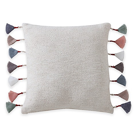 Anthology Kendall Tassel Square Throw Pillow in Natural - Bed Bath & Beyond