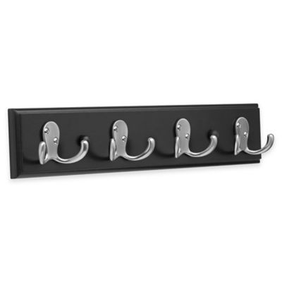 Liberty® 4 Double Prong Hook Rail in Black