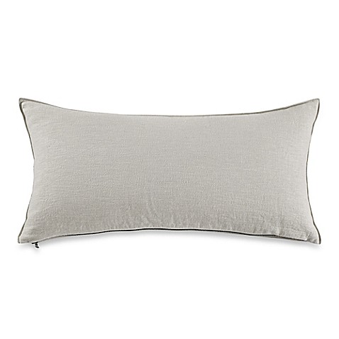 Kenneth Cole New York Escape Exposed Zipper Oblong Throw Pillow in Grey - www.BedBathandBeyond.com
