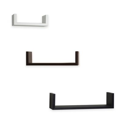 Danya B™ Floating U Laminated Shelves (Set Of 3) - BedBathandBeyond.com