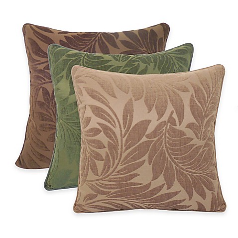 Arlee Home Fashions Alessandra Chenille Jacquard Leaves Throw Pillow (Set of 2 ...