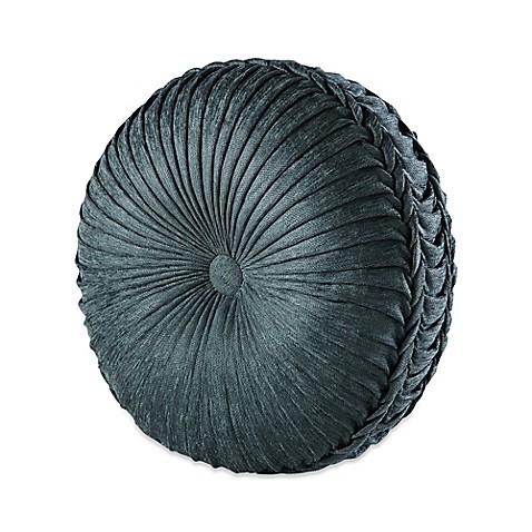 Buy J. Queen New York Cassandra Tufted Round Throw Pillow in Blue from Bed Bath & Beyond
