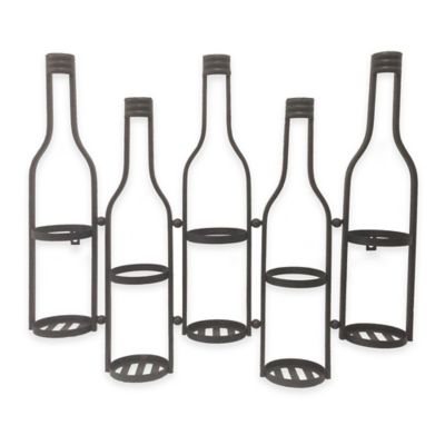 black metal wine bottle holder