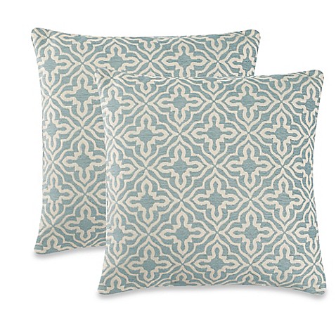 Knottingham Throw Pillow in Turquoise (Set of 2) - Bed Bath & Beyond