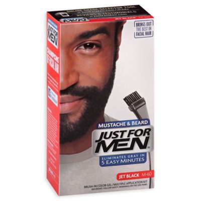 Just For Men® Mustache and Beard Brush-In Color Gel in Jet Black ...