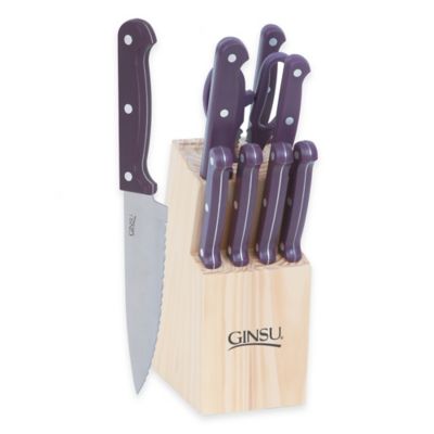 ginsu knife set with block