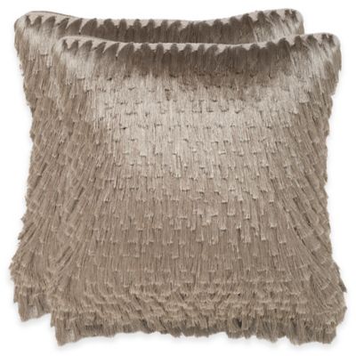 Safavieh Tassel Shag 24-Inch Square Decorative Throw Pillows (Set of 2) - Bed Bath & Beyond