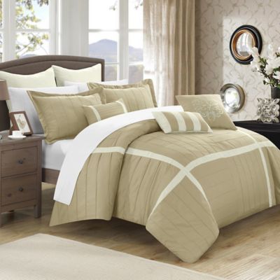 king comforter chic geraldine piece oversized comforters taupe beyond bath bed bedbathandbeyond