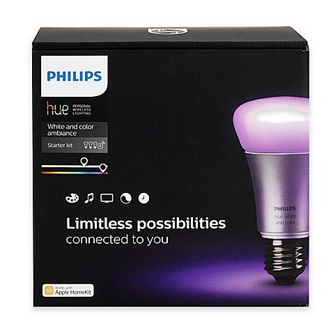 hue philips ambiance a19 starter kit lighting system wireless alt bed beyond bath bedbathandbeyond