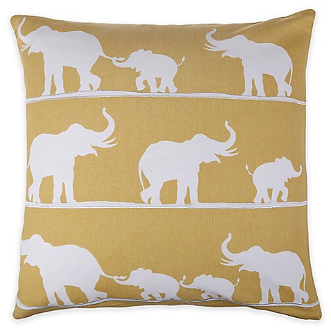 Selma Elephant Throw Pillow in Yellow - Bed Bath & Beyond