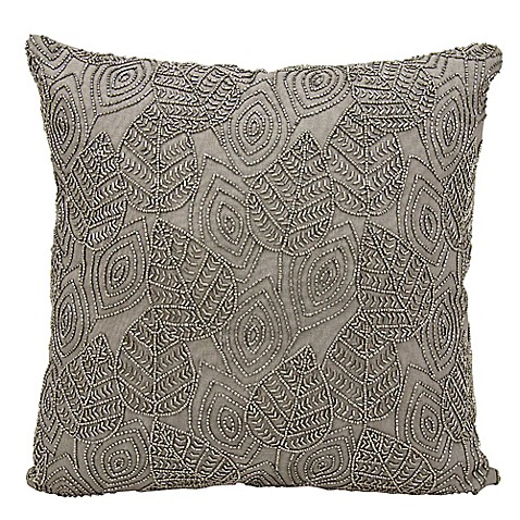 Michael Amini Leaves Square Throw Pillow - www.BedBathandBeyond.com